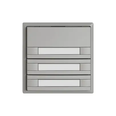Pulsante KNX RGB EDIZIO.liv SNAPFIX® sensore temp.s.LED targ.6× com.1T grc 