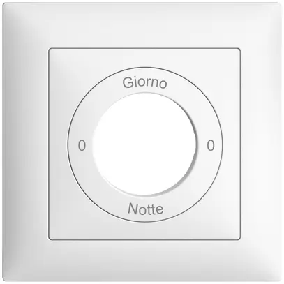 Frontset 0-Giorno-0-Notte EDIZIOdue weiss 88×88mm für Schlüsselschalter 