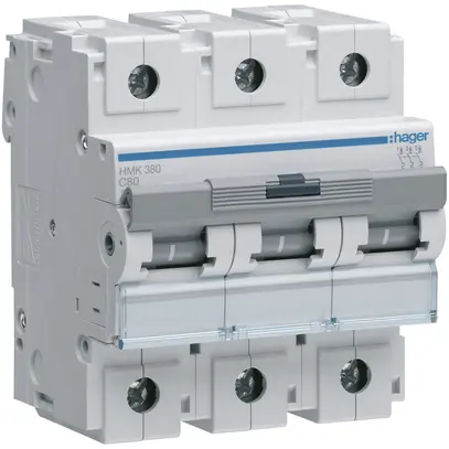 Disjoncteur Hager MCB 3P 400V type C 80A 4.5UM 