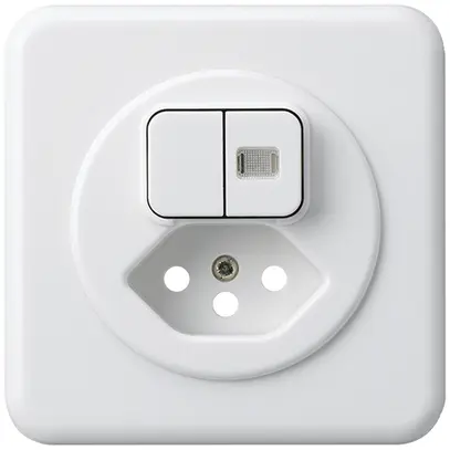 Kit frontale INC basico 86×86 bianco con 1 lente per combinazione grd.I S1/T13 