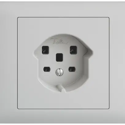 Prise INC EDIZIOdue T25 16A gris clair, bornes à vis 