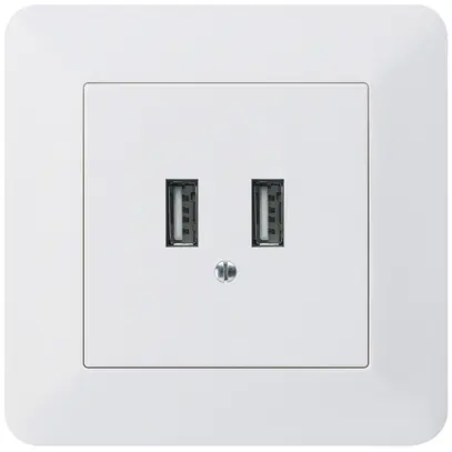Prise de charge USB ENC Hager kallysto.trend 240V 2400mA blanc 