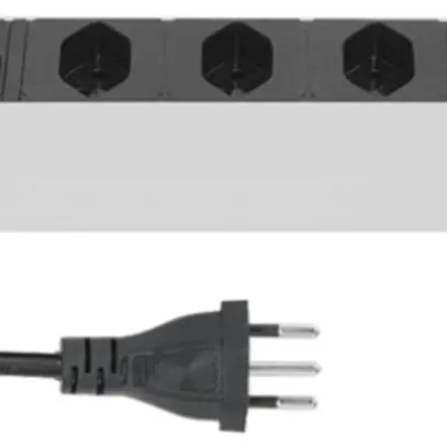 Presa multipla Steffen ALU MODULAR 7×T13 2×USB 3m nero 