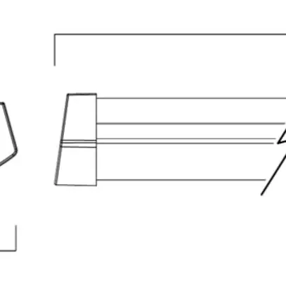 Lampada apparente LED Sylvania Deltawing 38W 4200lm 3000K IP44 EM3h 1160mm bi 