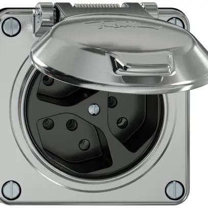 Presa ELEMENT 3×tipo 13 1×S 10A 250V IP20 con coperchio alluminio 