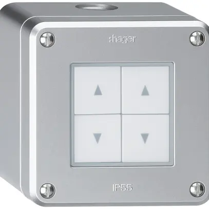 Contact pour stores AP robusto IP55 aluminium avec 4 touches de fonction 