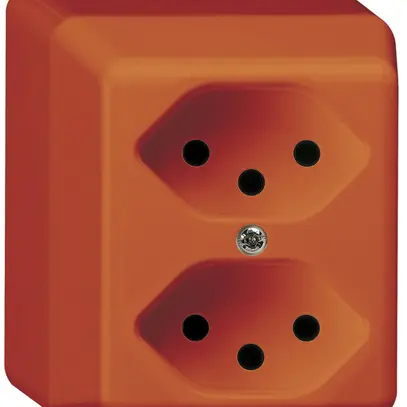Prise AP basico 2×type 13 orange 