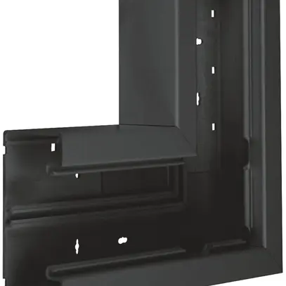 Angolo piatto Hager BR 65×130mm coperchio 80mm nero 