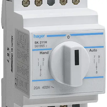 Interruttore rotativo AMD Hager 20A 400V 0 chiusura 0 apertura 1 invertitore 3UM 
