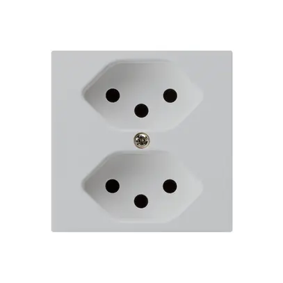 Presa INC kallysto 2×T13 grigio chiaro con protezione bambini 