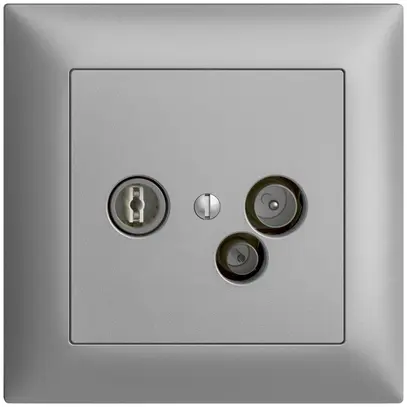 Prise d'antenne ENC TV-R-données DD15 5…65MHz EDIZIOdue silver 