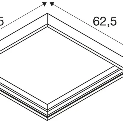 Anbaurahmen SLV PANEL 625 Stahl 625×625×63mm weiss 