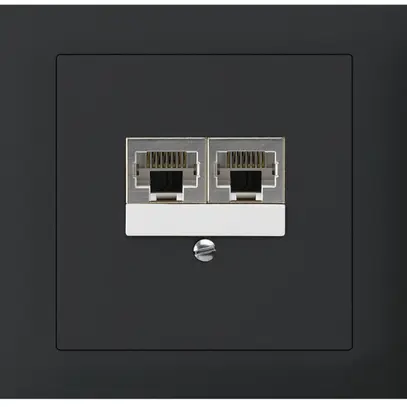 Boîte INC kallysto 2×RJ45s noir parallèle 