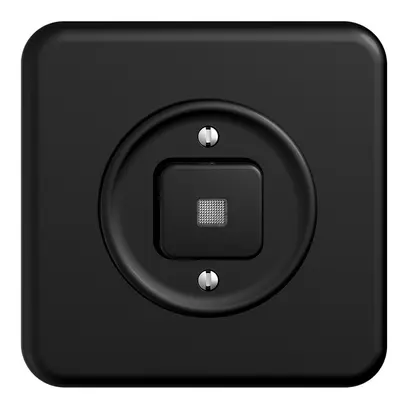 Pulsante luminoso INC STANDARDdue A-R/1P nero, c.lente.LED.90×90mm 