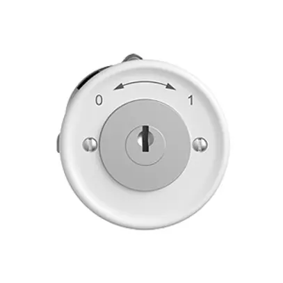 Contact pivotant ENC 0<-->1 STANDARDdue blanc avec serrure de sûreté 