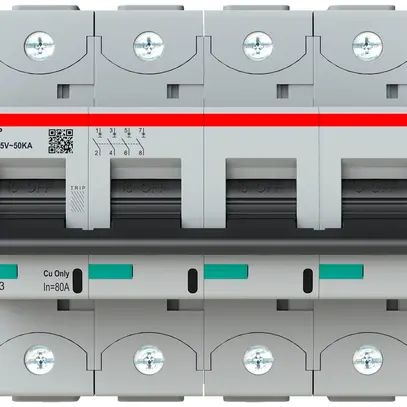 Disjoncteur ABB S804P-K80 4P 400V K-80A 50kA 6UM 