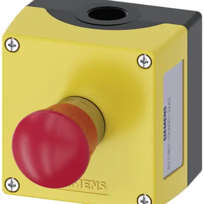 Poussoir champignon Siemens SIRIUS ACT, 1O, métal rouge/jaune 