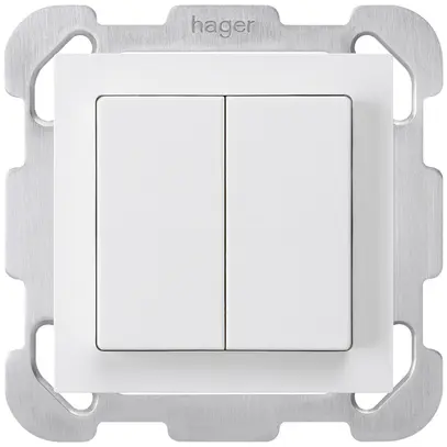 Interrupteur ENC kallysto 3/1P+AR/1P blanc avec plaque de fixation 