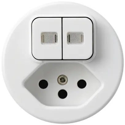 Inserto per combinazione luminosa 2×A-R/1L+T13 bianco basico 2 lenti pro.bambini 