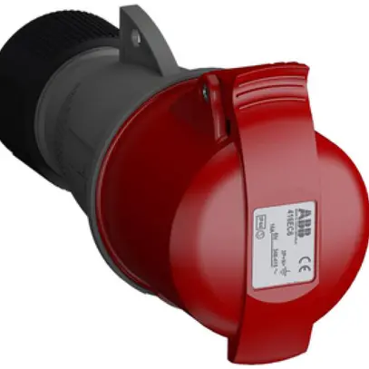 Presa mobile tipo CEE ABB 5L 16A 6h IP44 3L+N+PE 400V Ø90×154mm rosso 