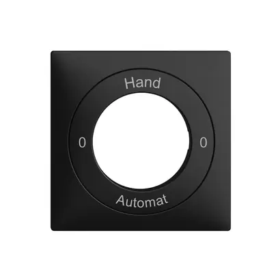 Kit front. 0-Hand-0-Automat EDIZIOdue noir 60×60mm pour interr.rot 