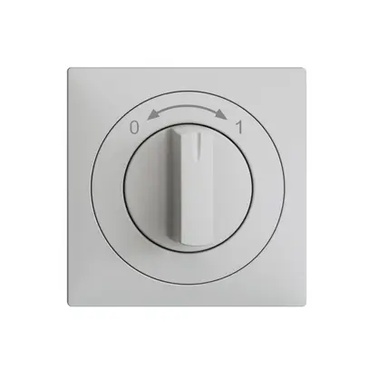 Kit front. EDIZIOdue 0<-->1 60×60mm grigio chiaro, per interr.rot. 