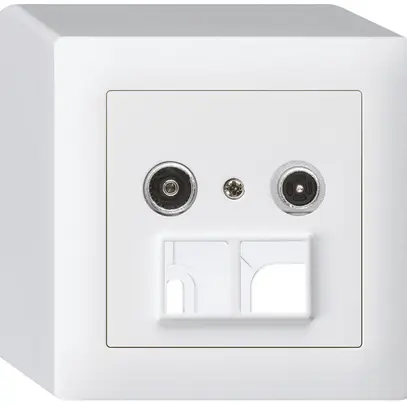 Prise multimédia AP kallysto R/TV 4dB 2GHz blanc 