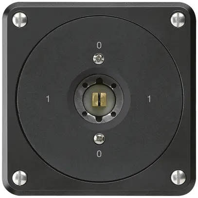 Interruttore a chiave quadrata INC robusto senza coperchio 0/1P nero combi 