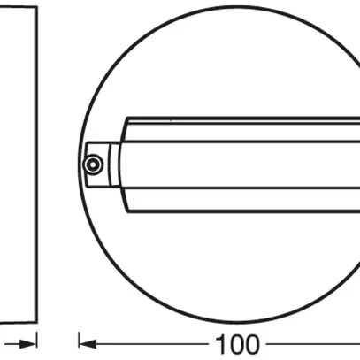 Binario conduttore AP LEDVANCE TRACKLIGHT Ø100×32mm nero 
