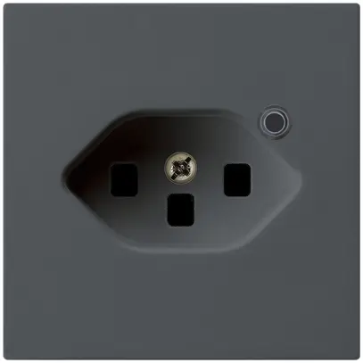 Prise Hager kallysto 1×T23 illuminé A anthracite 
