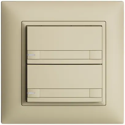 Pulsante INC KNX 2×EDIZIOdue colore vanille RGB con LED con inserto carta 