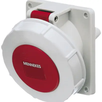 Presa INS CEE 16A 5P 6h 400V rosso, obliquo IP67 Mennekes 