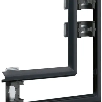 Angle plat Hager pour BKIS 12.5mm noir 