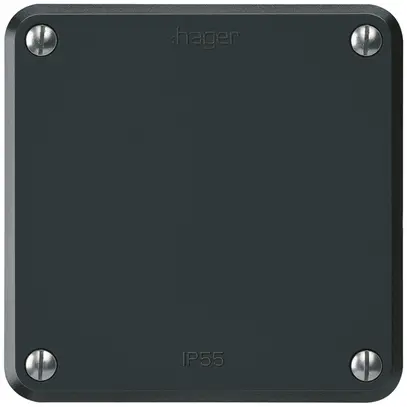 Obturateur ENC robusto IP55 noir avec plaque de montage 