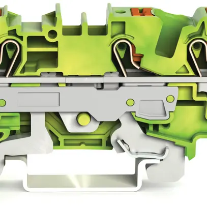 Morsetto di protezione WAGO TOPJOB-S 6mm² 3L verde/giallo serie 2206 