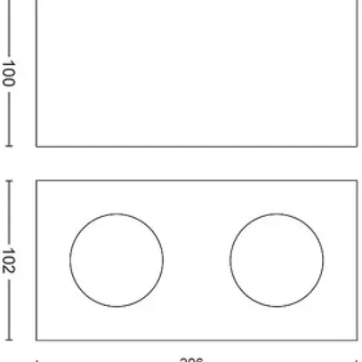 Spot LED Philips WarmGlow 9W 1000lm 2200…2700K 40° 206×102mm noir 2×Spot 