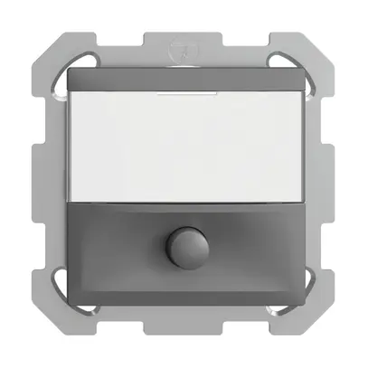 Poussoir ENC avec porte-étiquette EDIZIOdue gris foncé 