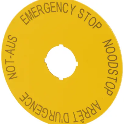 Placchetta indicatrice ETN RMQ EMERGENZA: D/E/H/F, giallo 