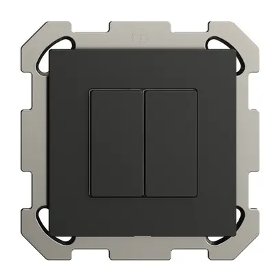 Interruttore INC 2K/2T WLAN Edue Wiser nero 