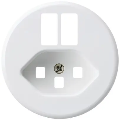 Frontscheibe basico H f.Steckdose 2×USB & Typ 23 weiss 