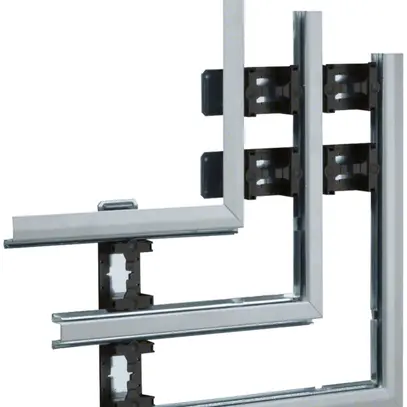 Angolo piatto Hager multiplo per BKIS 25mm zinc. 