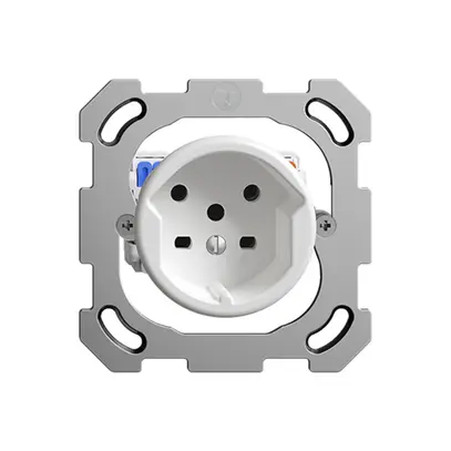 Prise ENC FH T15 blanc, avec bornes enf. 