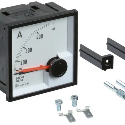 Amperometro bimetallo INS Hager 400A incassato 72×72mm cl.3 integrazione 15min 