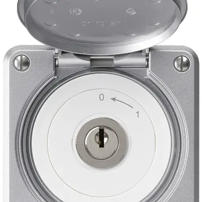 Contact pivotant à clé ENC robusto IP55 aluminium avec clapet 1P 