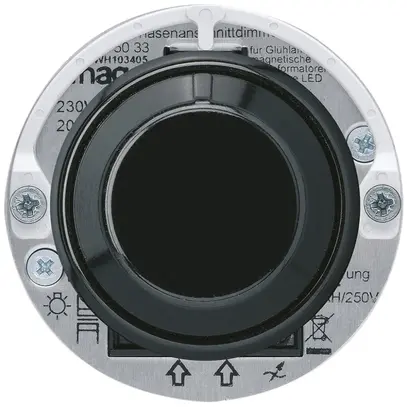 Variateur universel basico coupure de phase ascendante avec LED noir 