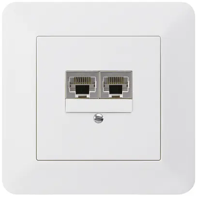 Boîte ENC kallysto.trend 2×RJ45s blanc parallèle 