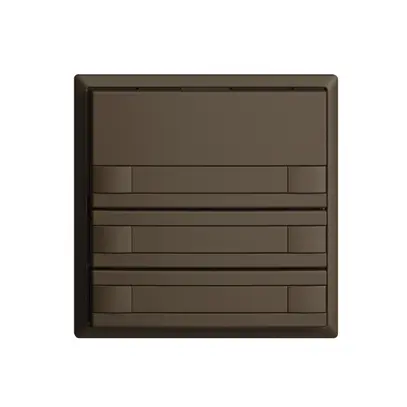Poussoir ENC KNX 3× EDIZIOdue coffee RGB sans LED avec insert papier 