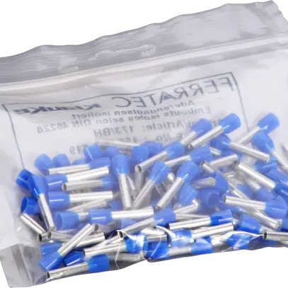 Embout de câble type A isolé 2.5mm²/12mm bleu 
