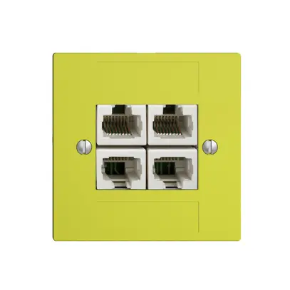 Presa INC 4×RJ45/u 4P sep. EDIZIOdue lemon ITplus 