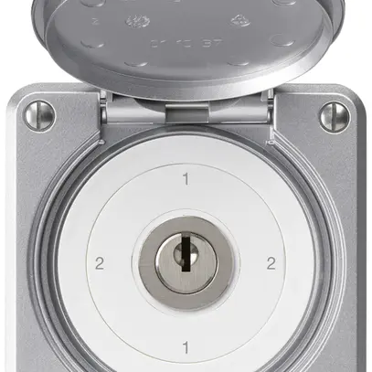 Interrupteur à clé ENC robusto IP55 avec clapet S3/1P aluminium 